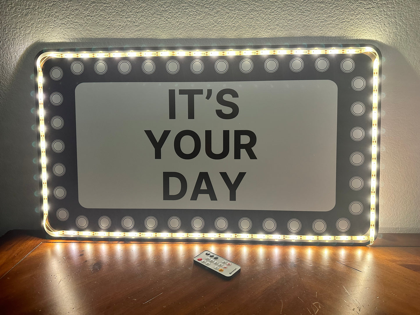 Rectangle Black and White Marquee Wedding Reception Entrance Sign