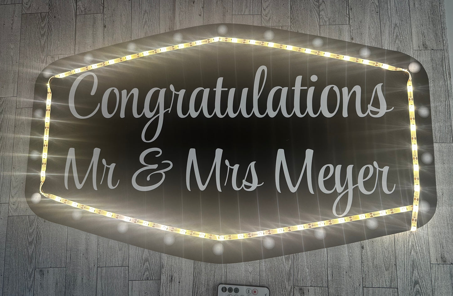 All Black Marquee Wedding Reception Entrance Sign
