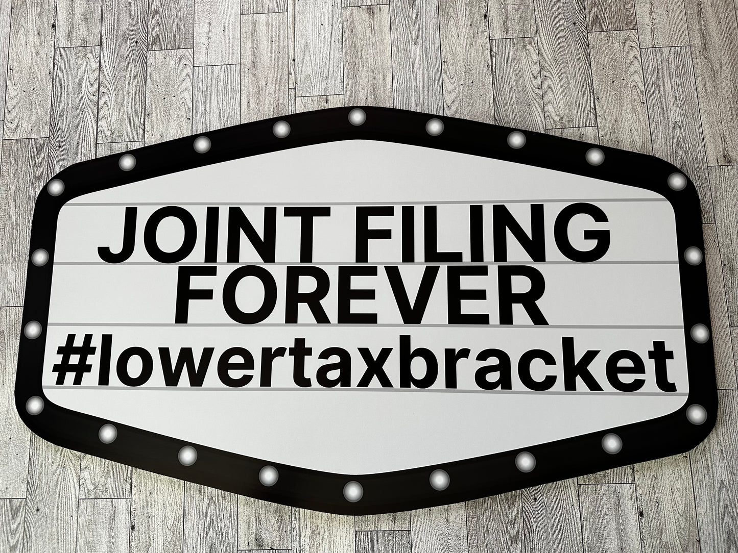 Black and White Marquee Wedding Reception Entrance Sign
