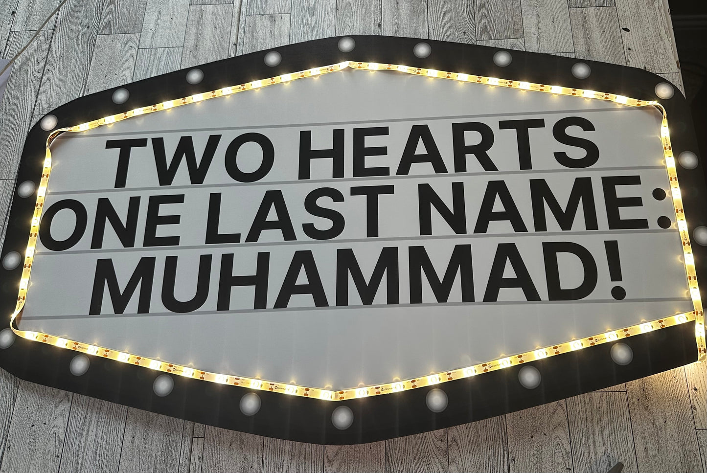 Black and White Marquee Wedding Reception Entrance Sign