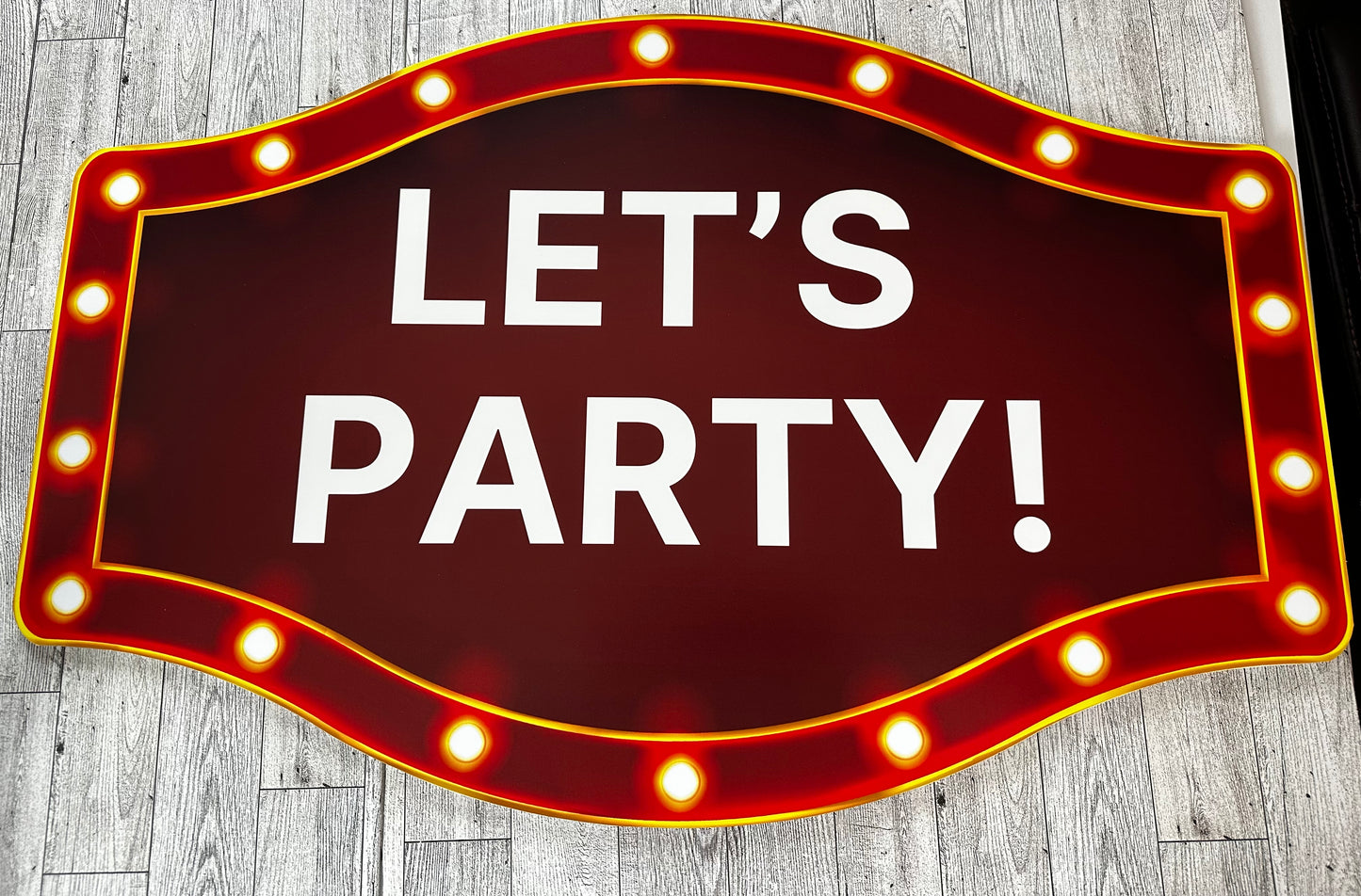 Red and Gold Bell Wedding Reception Entrance Sign