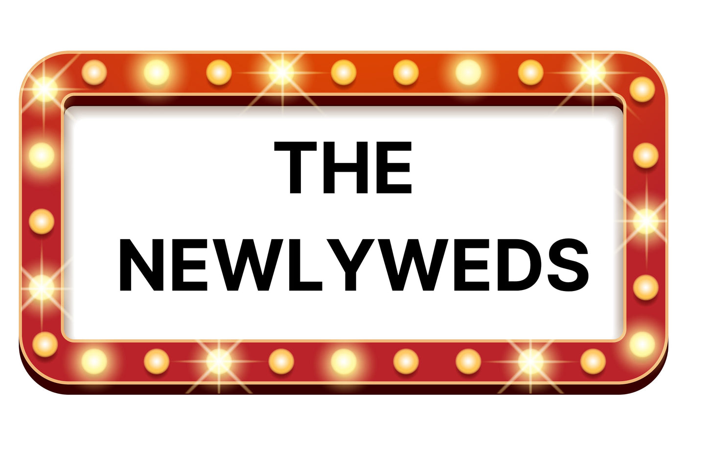 Red and Gold Rectangle Wedding Reception Entrance Sign