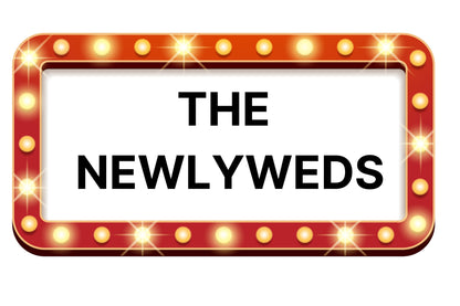Red and Gold Rectangle Wedding Reception Entrance Sign