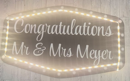 All Black Marquee Wedding Reception Entrance Sign
